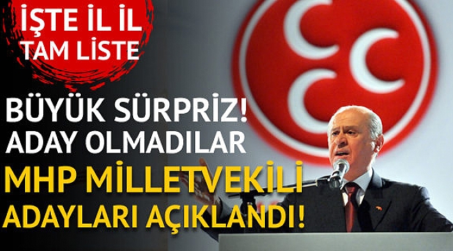 MHP MV ADAY LİSTESİNİ AÇIKLADI... BİR ÇOKLARI LİSTEYE ALINMADI..! 