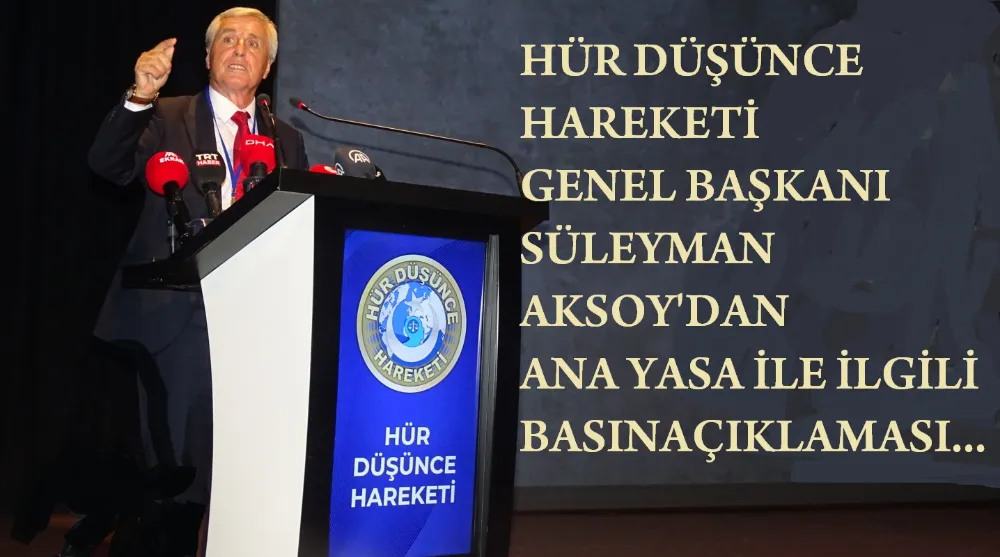 Hür Düşünce Hareketinden Anayasa İle İlgili Basın Açıklaması…